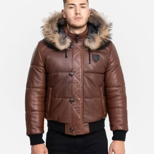 Arctic-Brown-All-Leather-Winter-Jacket-With-Natural-Fur