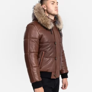 Arctic-Brown-All-Leather-Winter-Jacket-With-Natural-Fur