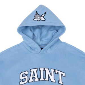 Saint-Heavyweight-Brushed-Black-Patch-University-Blue-Hoodie