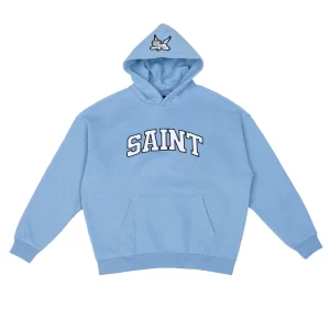 Saint-Heavyweight-Brushed-Black-Patch-University-Blue-Hoodie